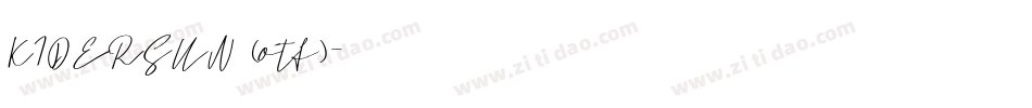 KIDERSUN (otf)字体转换